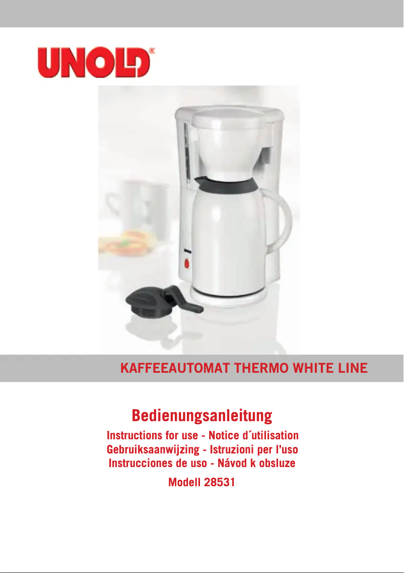 Page 1 de la notice Manuel utilisateur Unold 28531