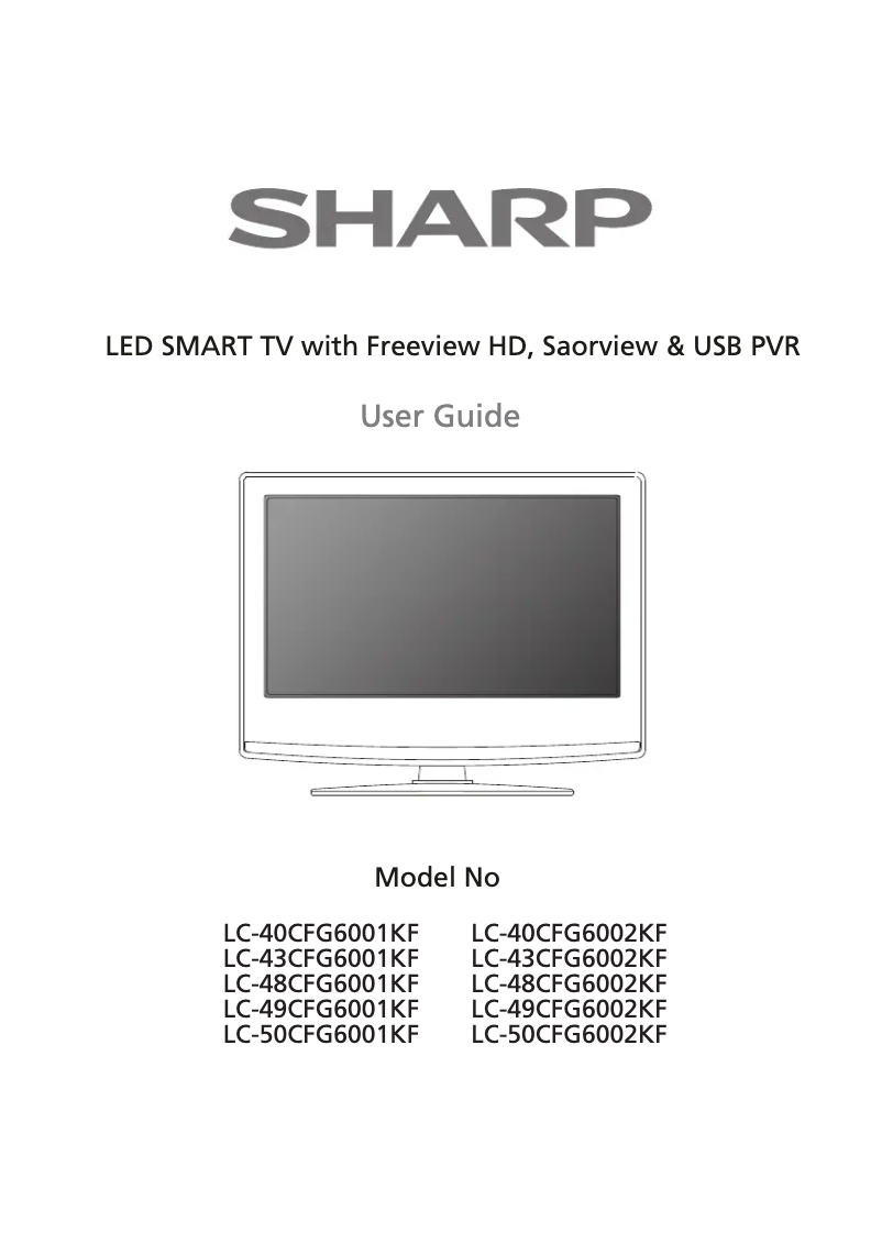 Page 1 de la notice Manuel utilisateur Sharp LC-48CFG6002K