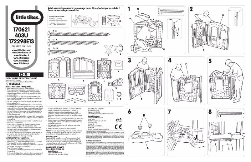 Page 1 de la notice Manuel utilisateur Little Tikes Picnic on the Patio 403U