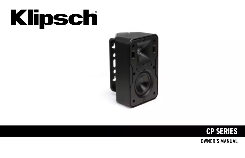 Image de la première page du manuel de l'appareil CP Series