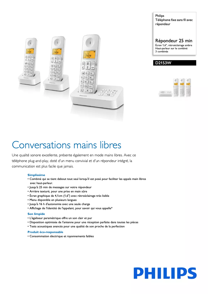 Imagen de la primera página del manual del dispositivo D2153W