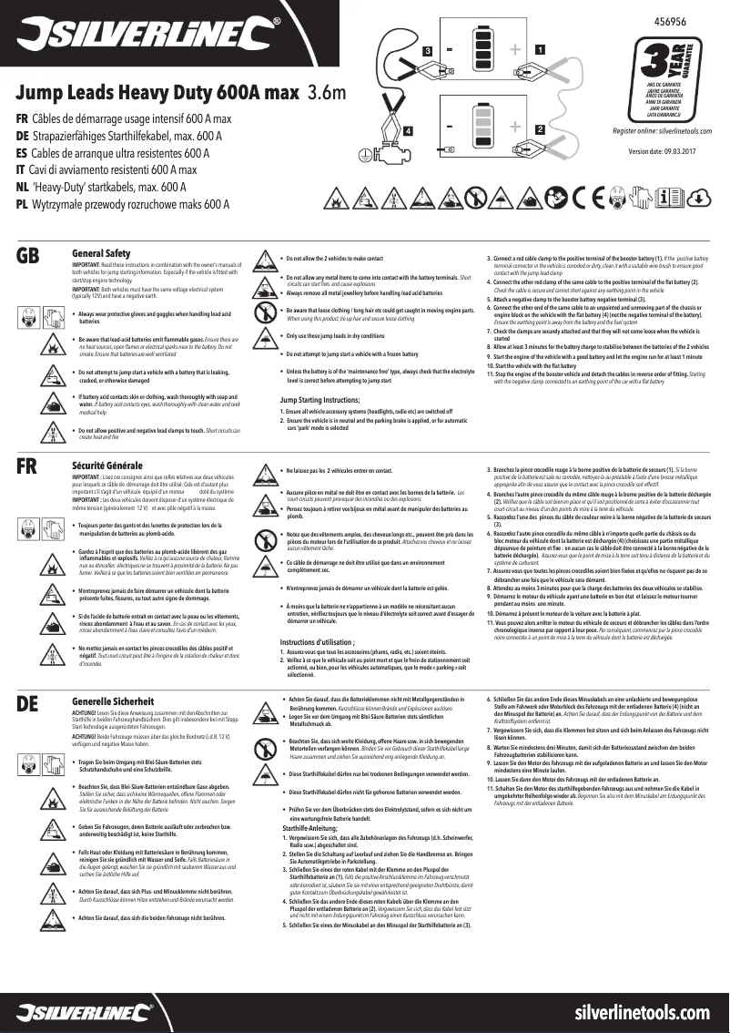 Page n°1 - Manuel utilisateur Silverline 456956