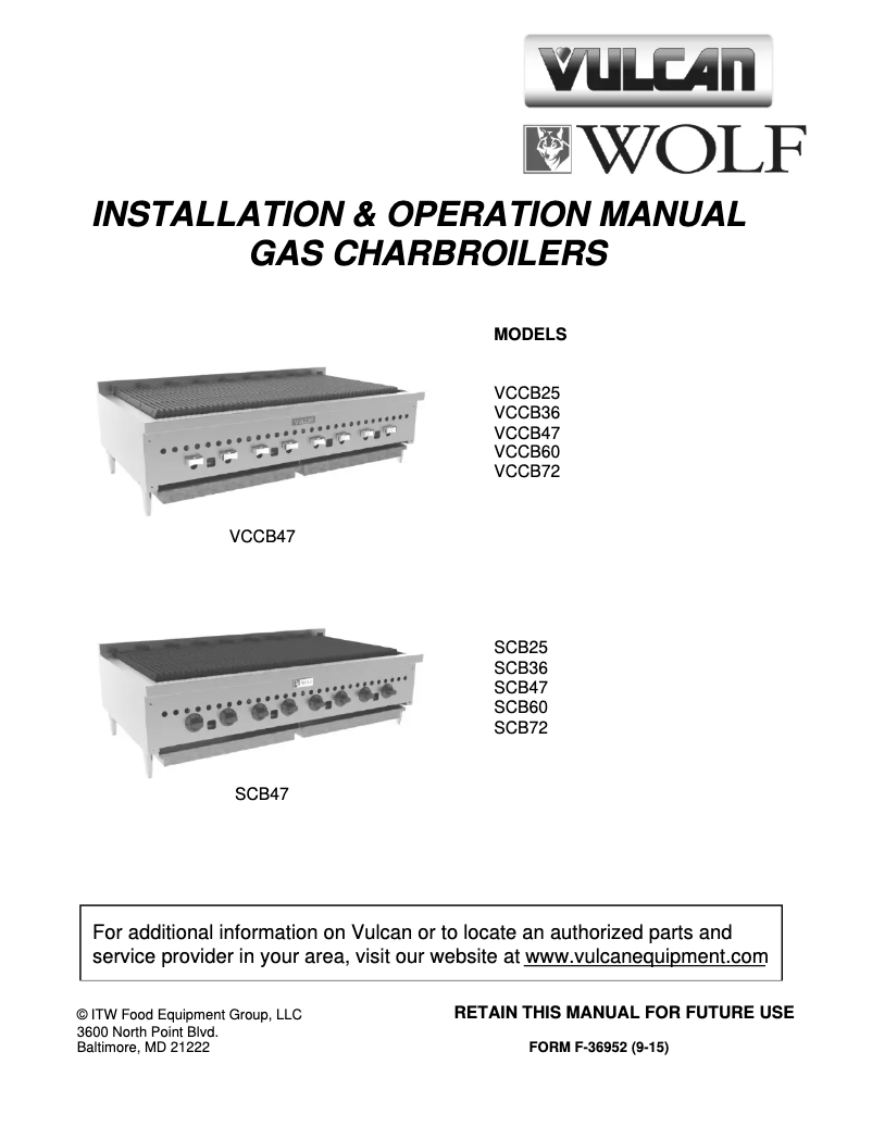 Page 1 de la notice Manuel utilisateur Wolf SCB36