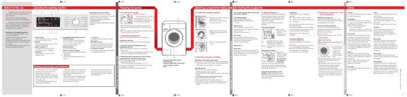 Page 1 de la notice Manuel utilisateur Miele W1 WCE330