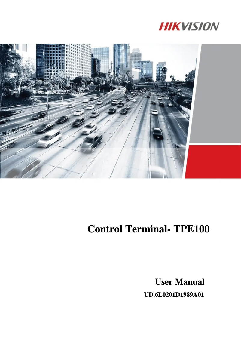 Page 1 de la notice Mode d'emploi Hikvision DS-TPE100