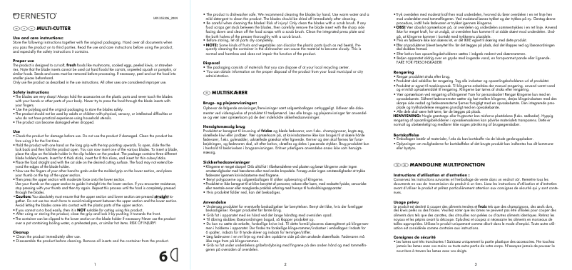 Page 1 de la notice Manuel utilisateur Ernesto IAN 355206