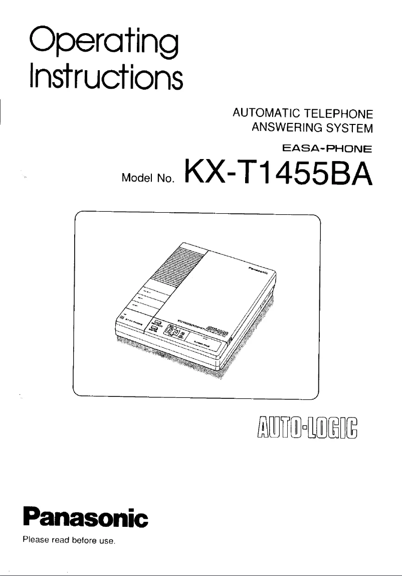 Page 1 de la notice Manuel utilisateur Panasonic KX-T1455