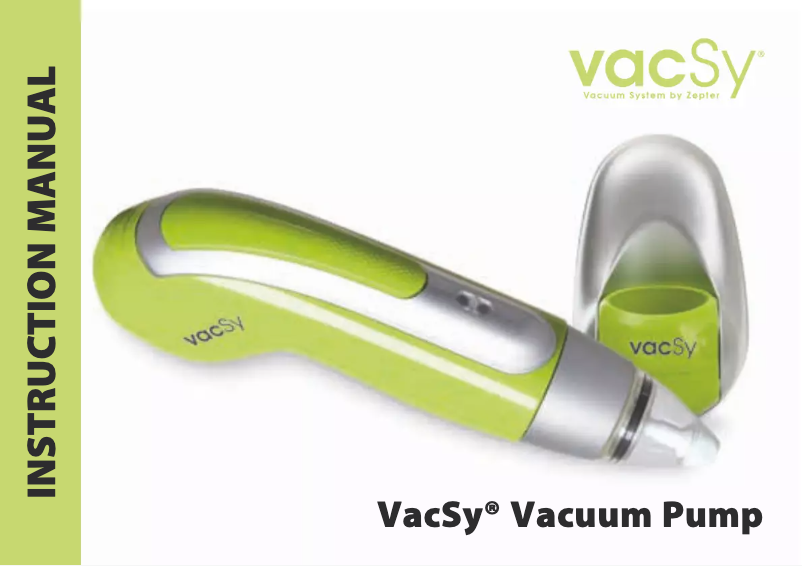 Page 1 de la notice Manuel utilisateur Zepter VacSy Vacuum Pump VS-P