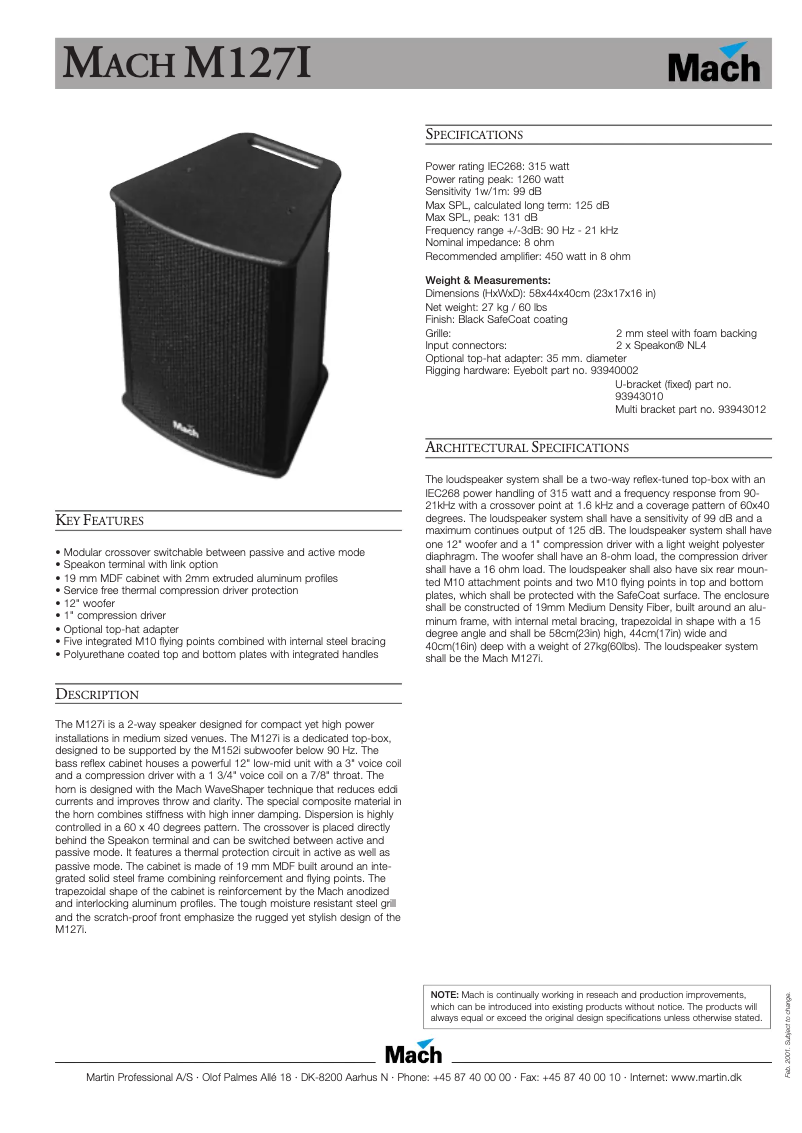 Image de la première page du manuel de l'appareil M127i