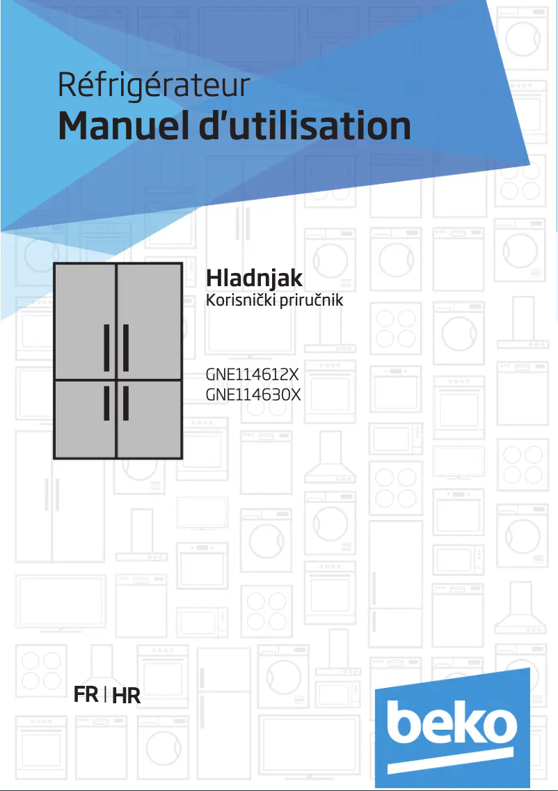 Page 1 de la notice Manuel utilisateur Beko GNE114630X