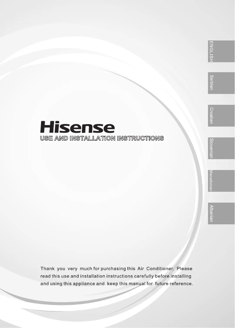 Page 1 de la notice Manuel utilisateur Hisense CF35YR1FG