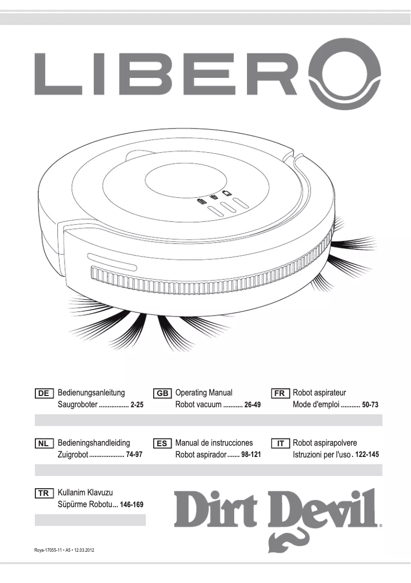 Página 1 del manual Manual de usuario Dirt Devil Libero M606
