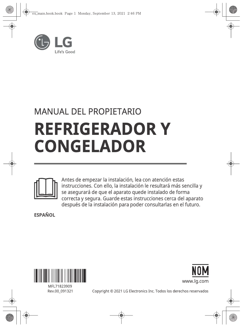 Image de la première page du manuel de l'appareil VS27BXQP