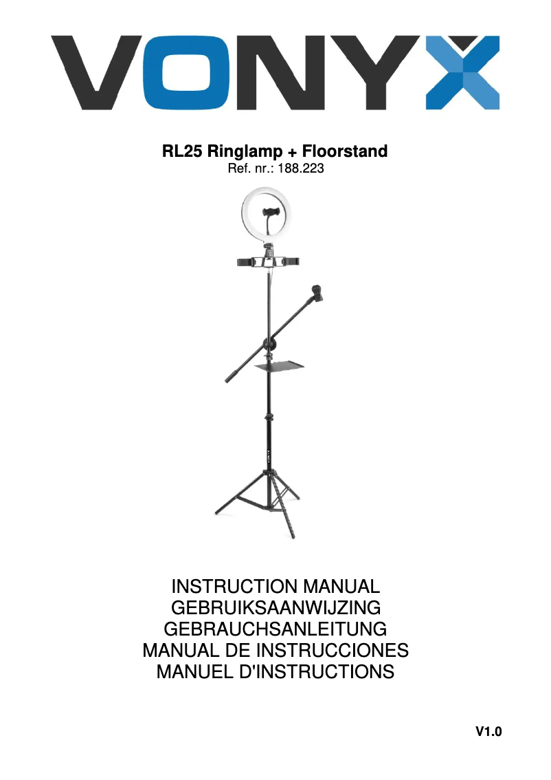 Página 1 del manual Manual de usuario Vonyx RL25