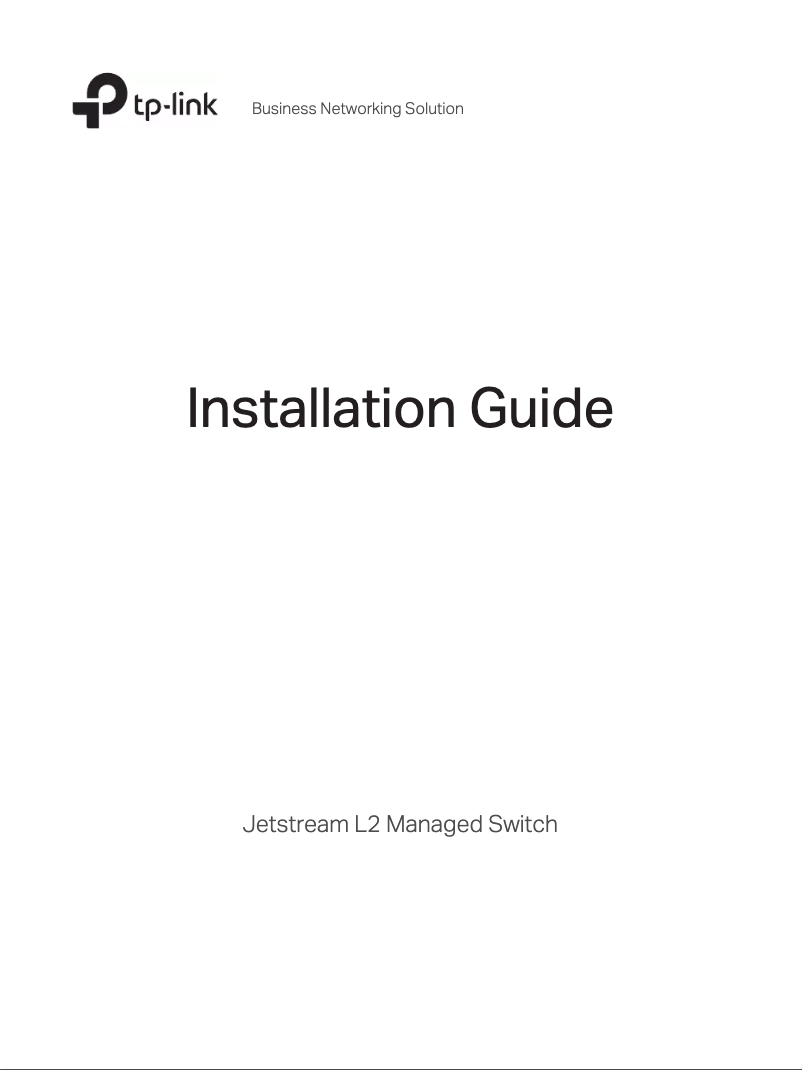 Page n°1 - Guide d'installation TP-Link JetStream T2600G-28SQ