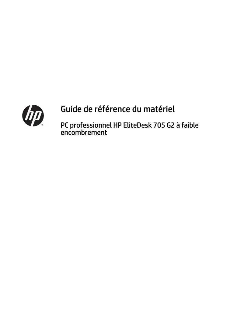 Imagen de la primera página del manual del dispositivo EliteDesk 705 G2