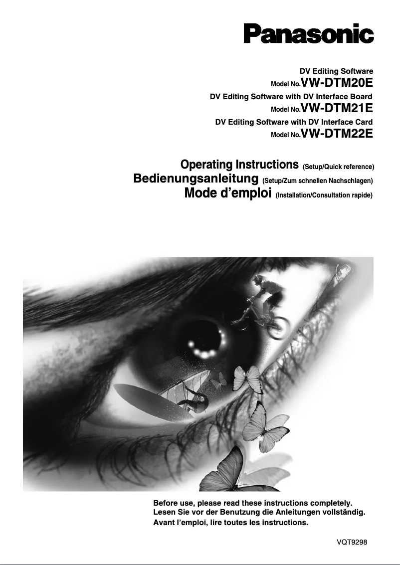 Image de la première page du manuel de l'appareil VW-DTM21