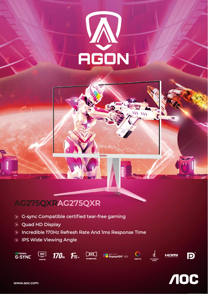Page 1 de la notice Brochure AOC AGON AG275QXR