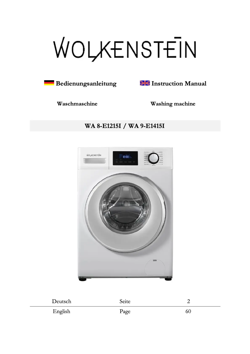 Page 1 de la notice Manuel utilisateur Wolkenstein WA8-E1215I