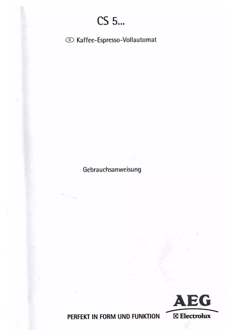 Imagen de la primera página del manual del dispositivo Cafe Silenzio CS 5200