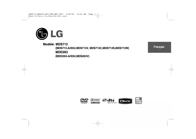 Page n°1 - Manuel utilisateur LG MDD263