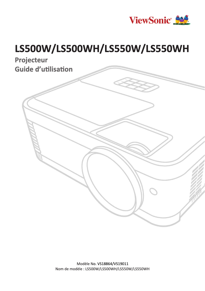 Image de la première page du manuel de l'appareil LS550W