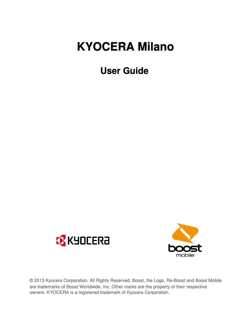 Page 1 de la notice Manuel utilisateur Kyocera Milano C5120