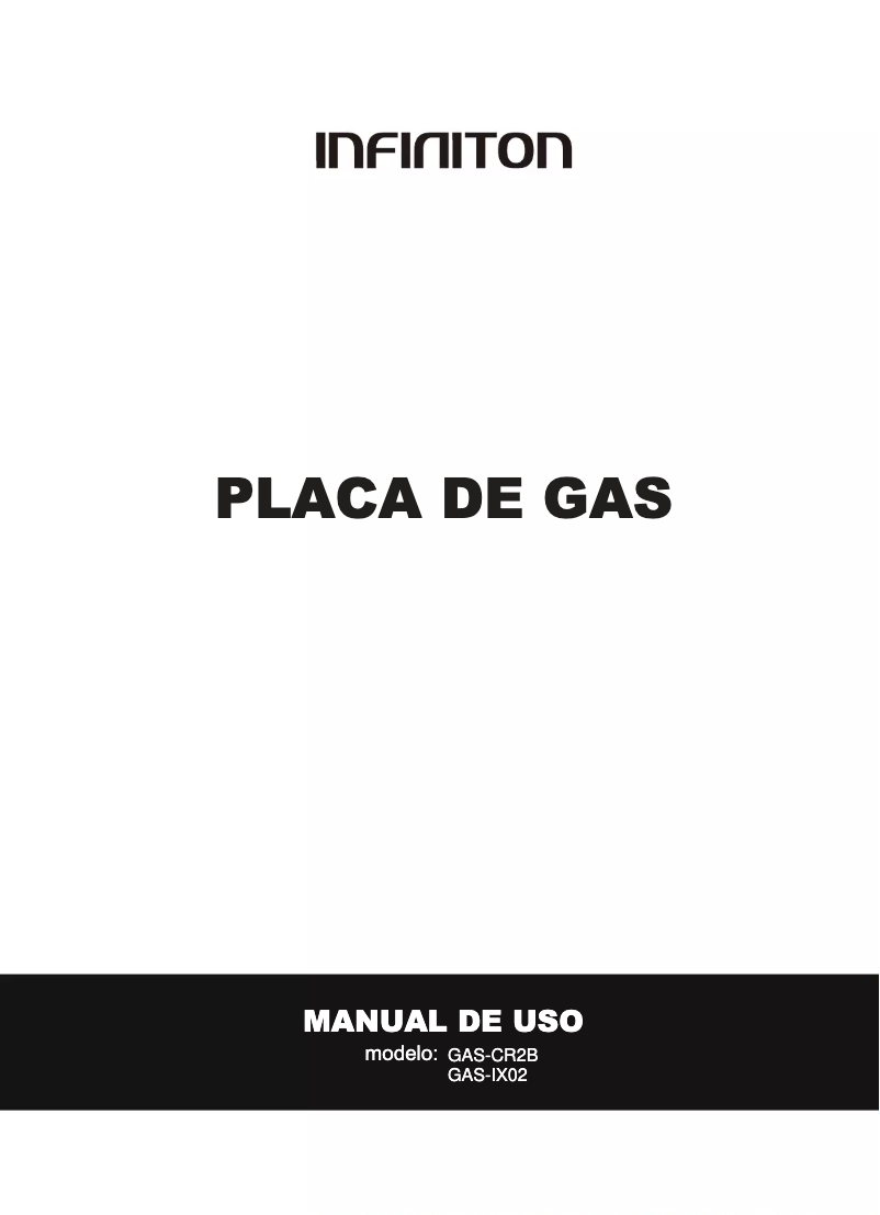 Page n°1 - Manuel utilisateur Infiniton GAS-CR2B