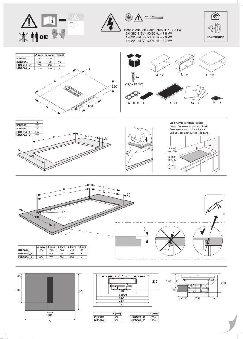 Page n°1 - Manuel utilisateur Atag HIDD07471EX