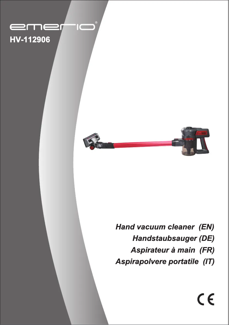 Page n°1 - Manuel utilisateur Emerio HV-112906