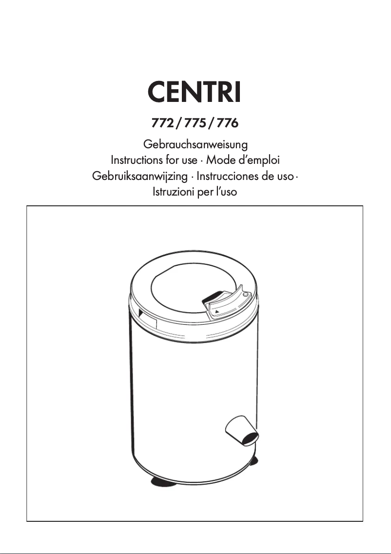 Page 1 de la notice Manuel utilisateur Thomas Centri 772