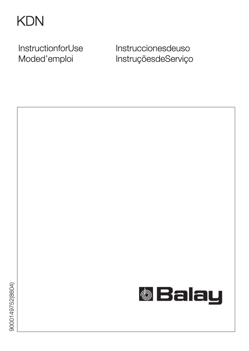 Page n°1 - Manuel utilisateur Balay 3FFB3715
