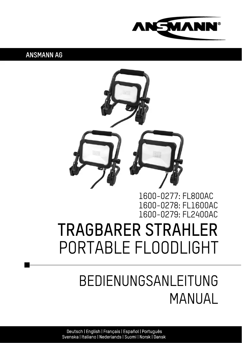 Image de la première page du manuel de l'appareil FL1600AC