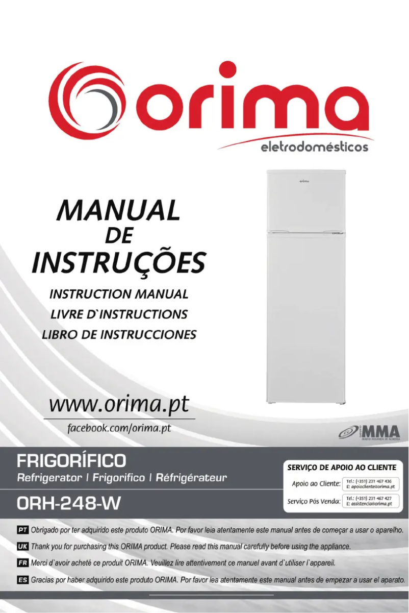 Page 1 de la notice Manuel utilisateur Orima ORH-248-W