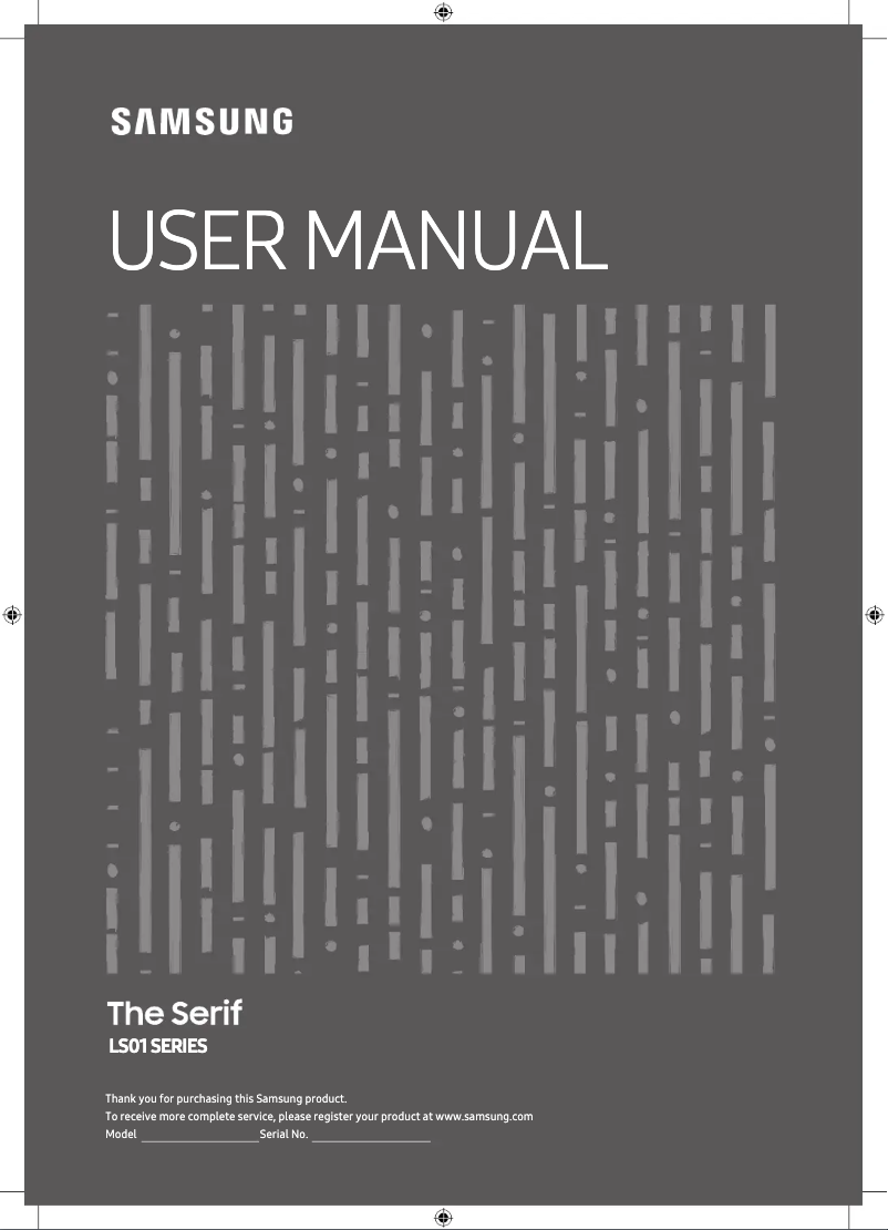 Page 1 de la notice Manuel utilisateur Samsung Serif QE55LS01R QLED