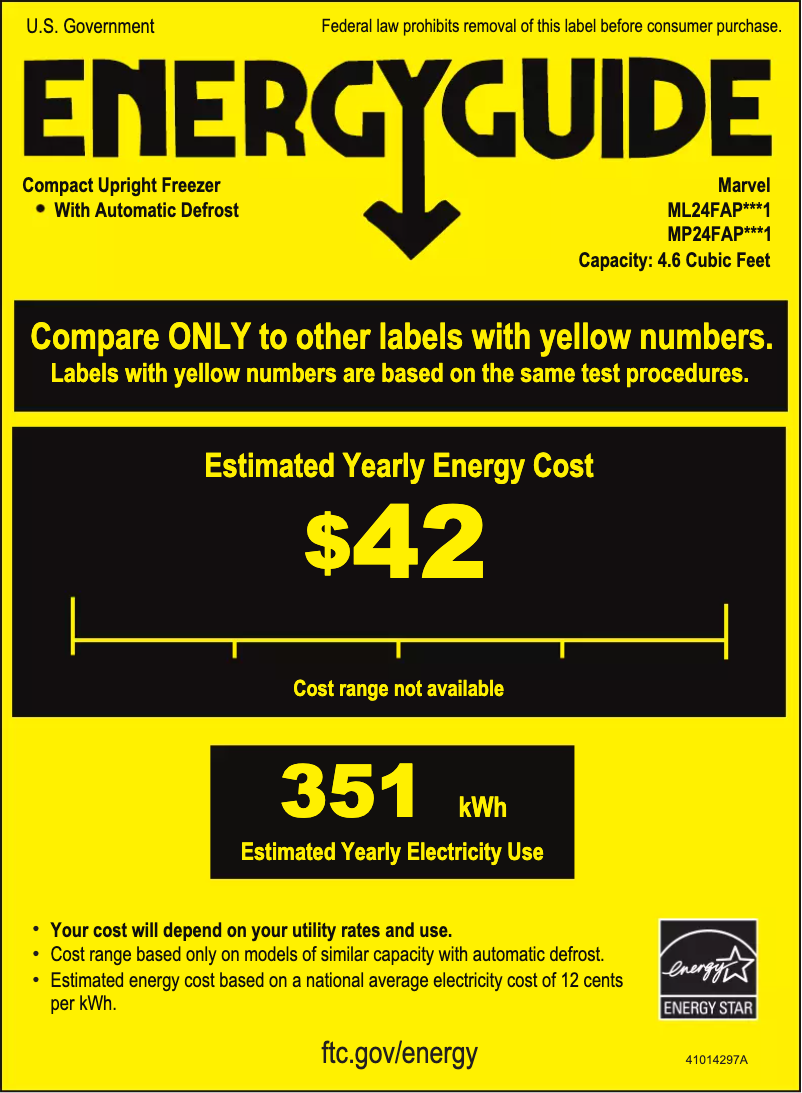 Page 1 de la notice Label énergétique Marvel ML24FAP2RP