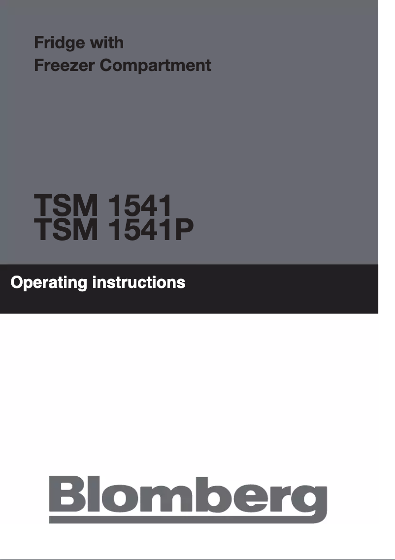 Page 1 de la notice Manuel utilisateur Blomberg TSM1541P