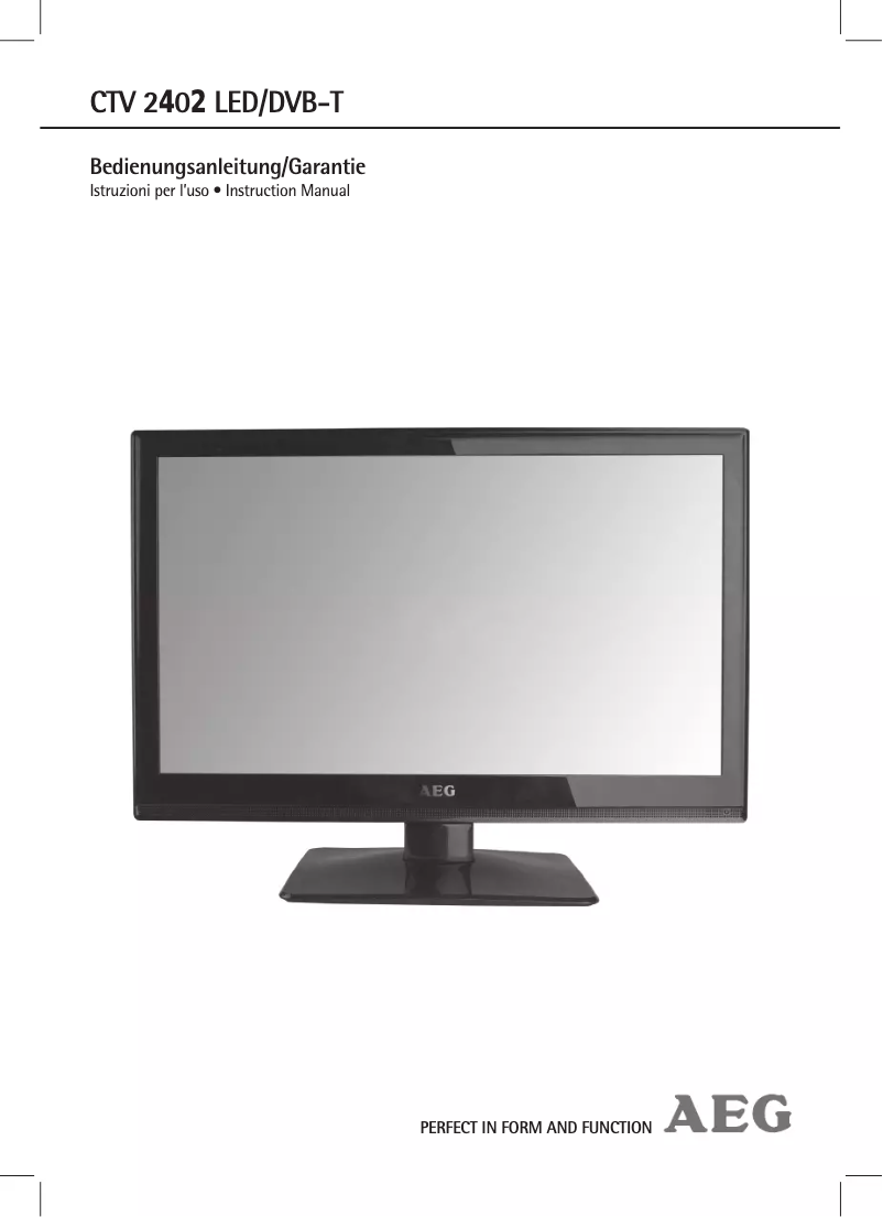 Image de la première page du manuel de l'appareil CTV 2402