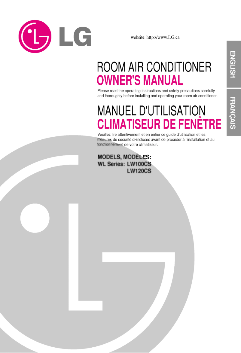 Page 1 de la notice Manuel utilisateur LG LW100CS