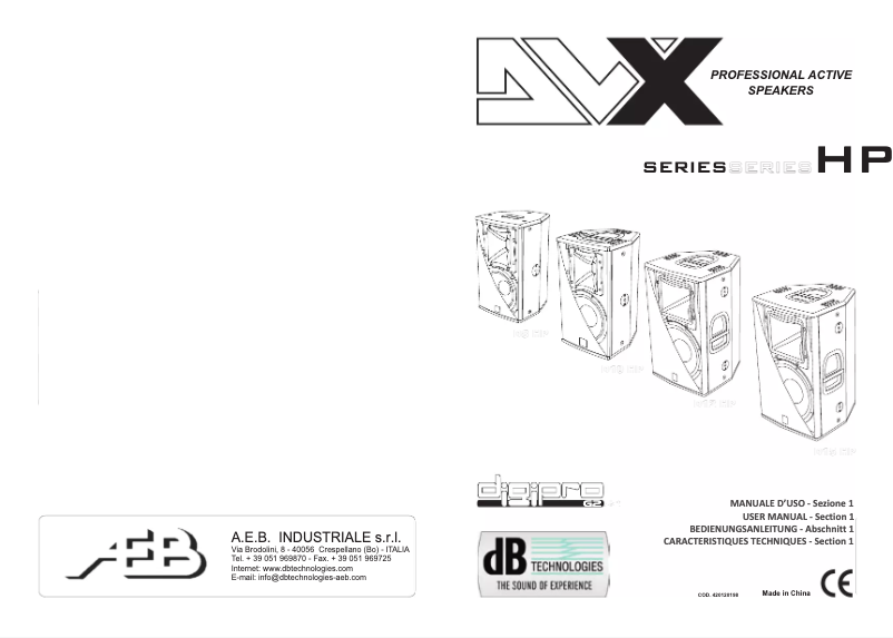 Image de la première page du manuel de l'appareil DVX D15 HP