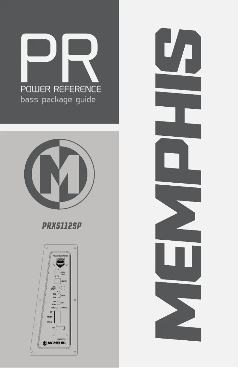 Page 1 de la notice Manuel utilisateur Memphis Audio PRXS112SP