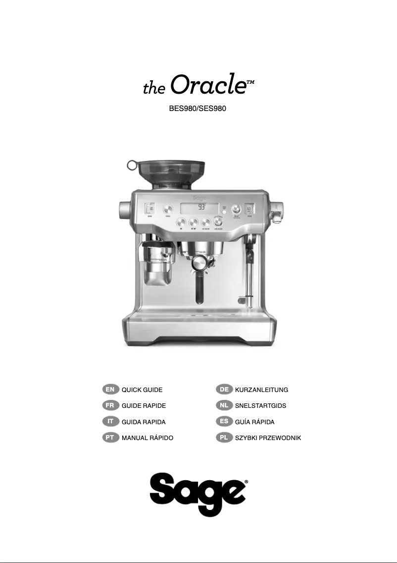 Page 1 de la notice Manuel utilisateur Sage the Oracle SES980