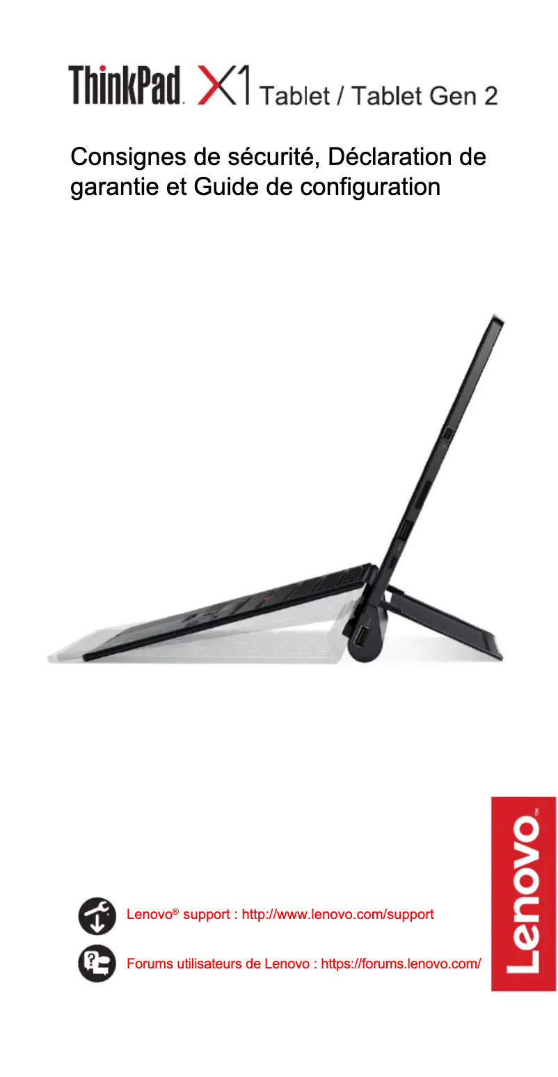 Página 1 del manual Instrucciones de seguridad Lenovo ThinkPad X1