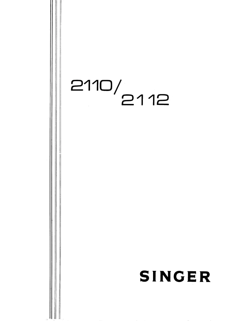 Page 1 de la notice Manuel utilisateur Singer 2110