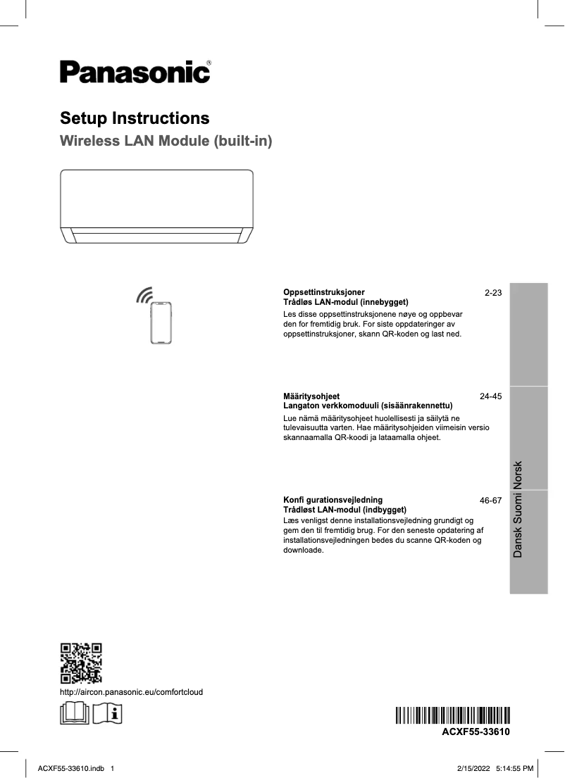 Page 1 de la notice Manuel utilisateur Panasonic CS-Z71YKEA