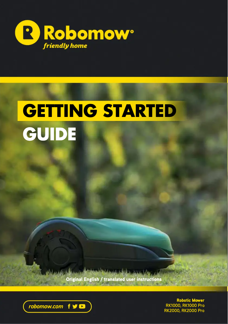 Page 1 de la notice Manuel utilisateur Robomow RK1000