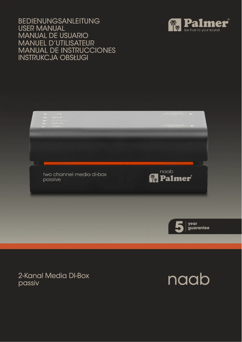 Page 1 de la notice Manuel utilisateur Palmer RIVER naab
