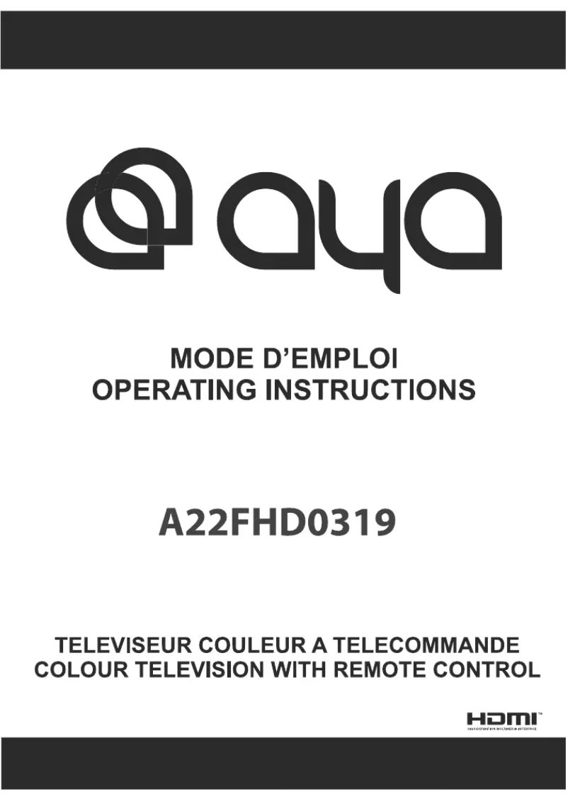 Page n°1 - Manuel utilisateur AYA A22FHD0319