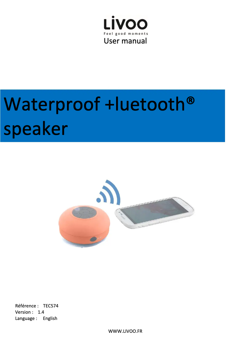 Page n°1 - Manuel utilisateur Livoo TEC574