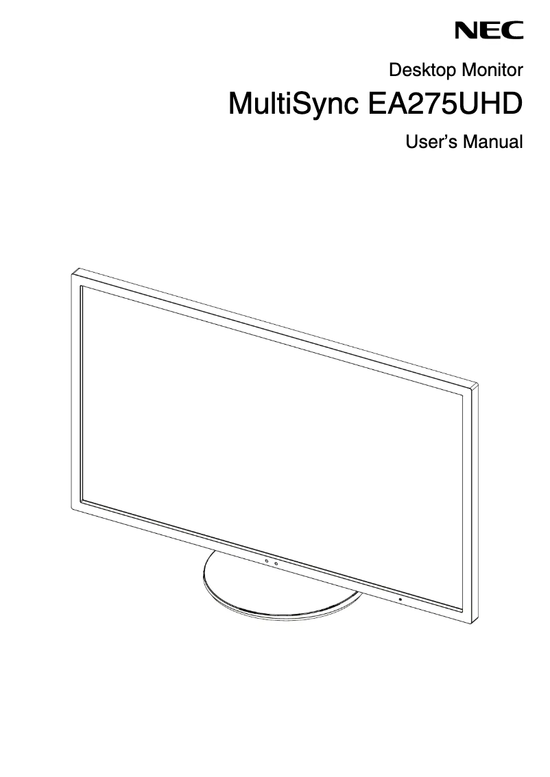 Page 1 de la notice Mode d'emploi NEC MultiSync EA275UHD